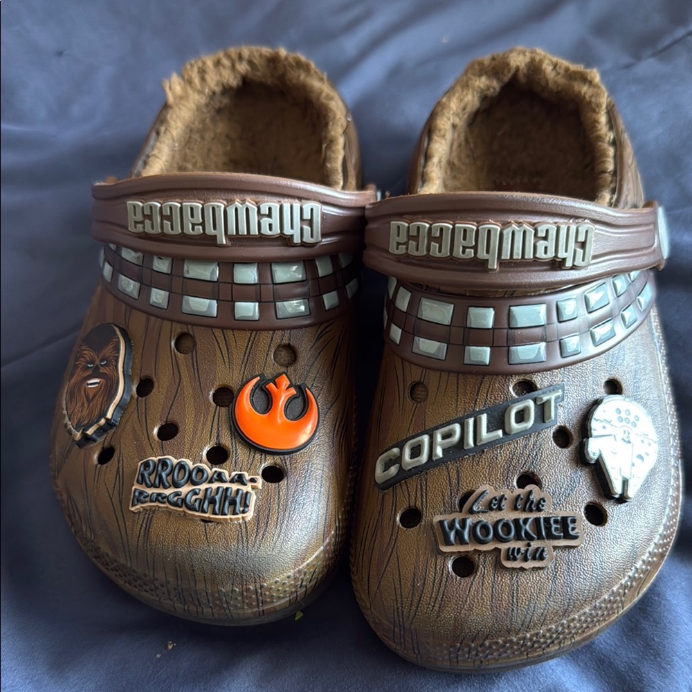 Star Wars Brown Clogs with Furry Lining
